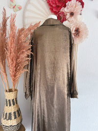 GLAMOURÖSES MIDIKLEID IN GOLD-METALLIC & TÜLL - ONE SIZE -