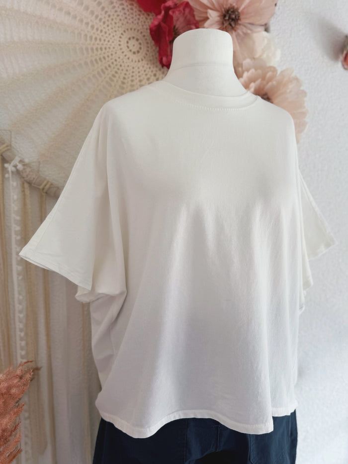 BASIC T-SHIRT IN WEIß - ONE SIZE -