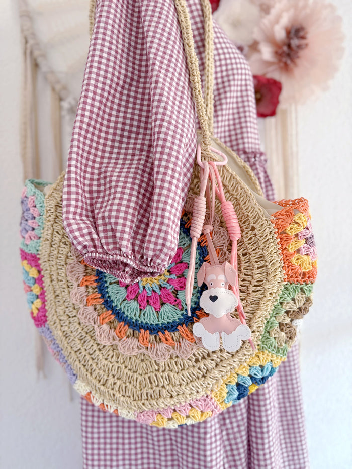 TASCHEN-/SCHLÜSSELANHÄNGER - HÜNDCHEN IN ROSA -