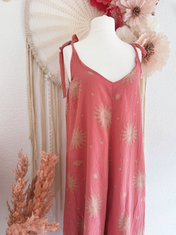 JUMPSUIT MIT SONNENPRINT IN ROSA - ONE SIZE -