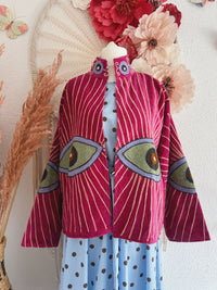 BOHOJACKE MIT STICKEREIEN - MODELL 13 - ONE SIZE -
