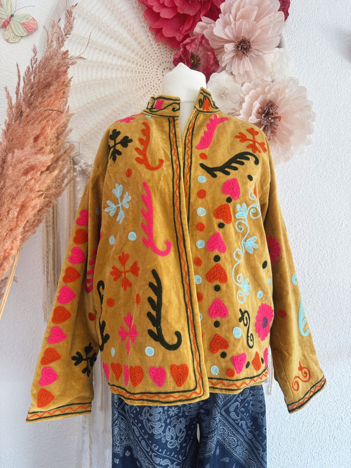 BOHOJACKE MIT STICKEREIEN - MODELL 9 - ONE SIZE -