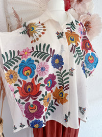 OVERSIZED BLUSE MIT FLORALEM PRINT - ONE SIZE -