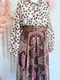 MIDIROCK MIT PAISLEYMUSTER IN HERBSTFARBEN  - ONE SIZE -