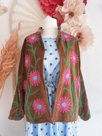 BOHOJACKE MIT STICKEREIEN - MODELL 12 - ONE SIZE -