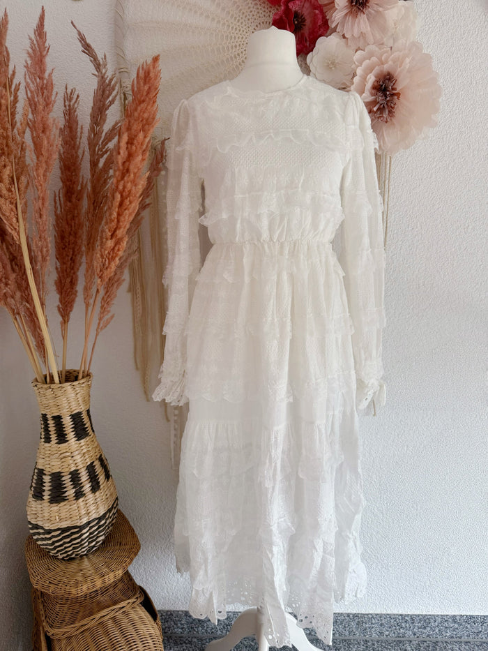 ROMANTISCHES SPITZENKLEID IN MIDILÄNGE - VERSCH. GRÖßEN -