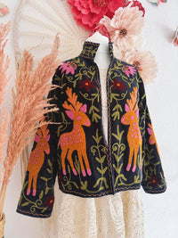 BOHOJACKE MIT STICKEREIEN - MODELL 19 - ONE SIZE -