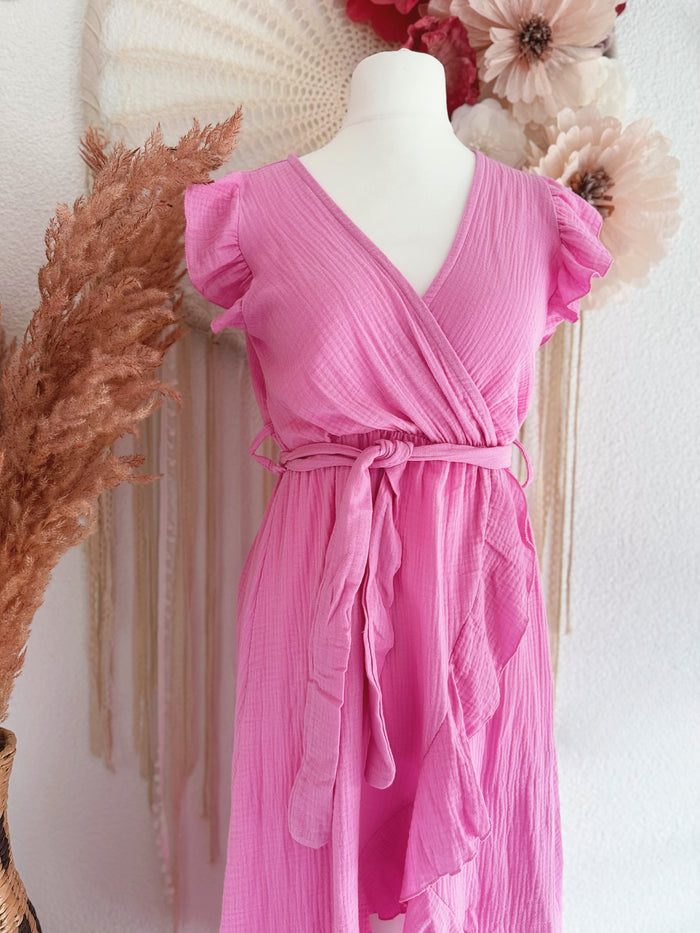 SOMMERKLEID AUS MUSSELIN IN PINK - ONE SIZE -