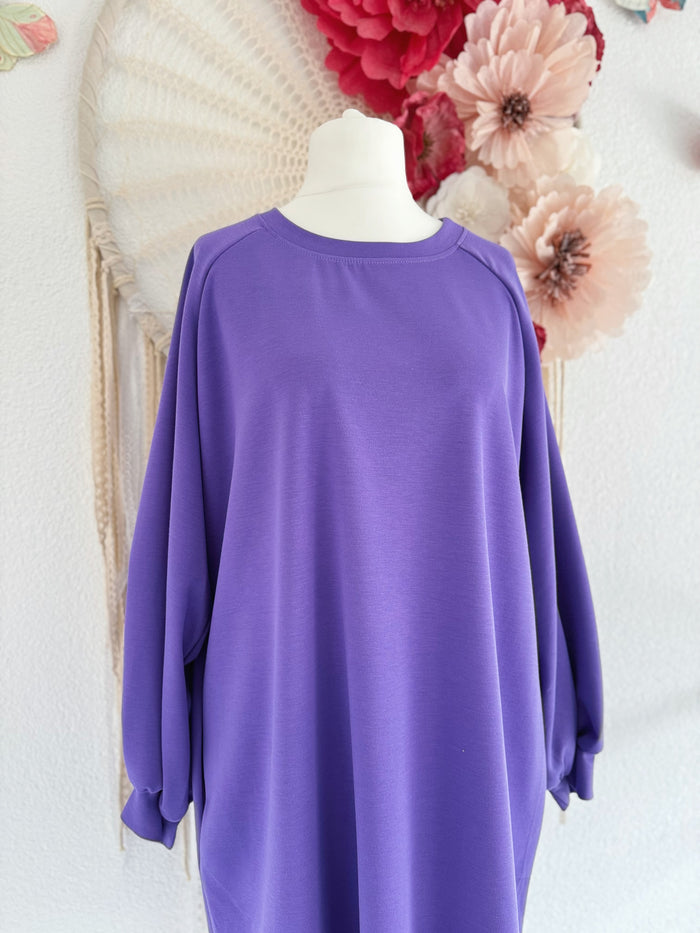 OVERSIZED SWEATERKLEID IN LILA - ONE SIZE