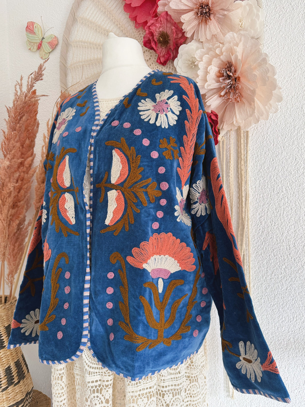 BOHOJACKE MIT STICKEREIEN - MODELL 17 - ONE SIZE -