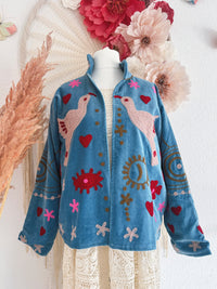 BOHOJACKE MIT STICKEREIEN - MODELL 4 - ONE SIZE -