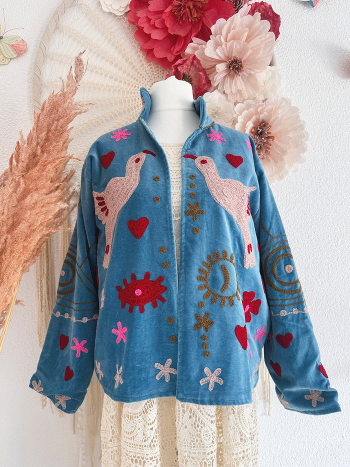 BOHOJACKE MIT STICKEREIEN - MODELL 4 - ONE SIZE -