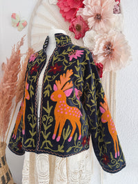 BOHOJACKE MIT STICKEREIEN - MODELL 19 - ONE SIZE -