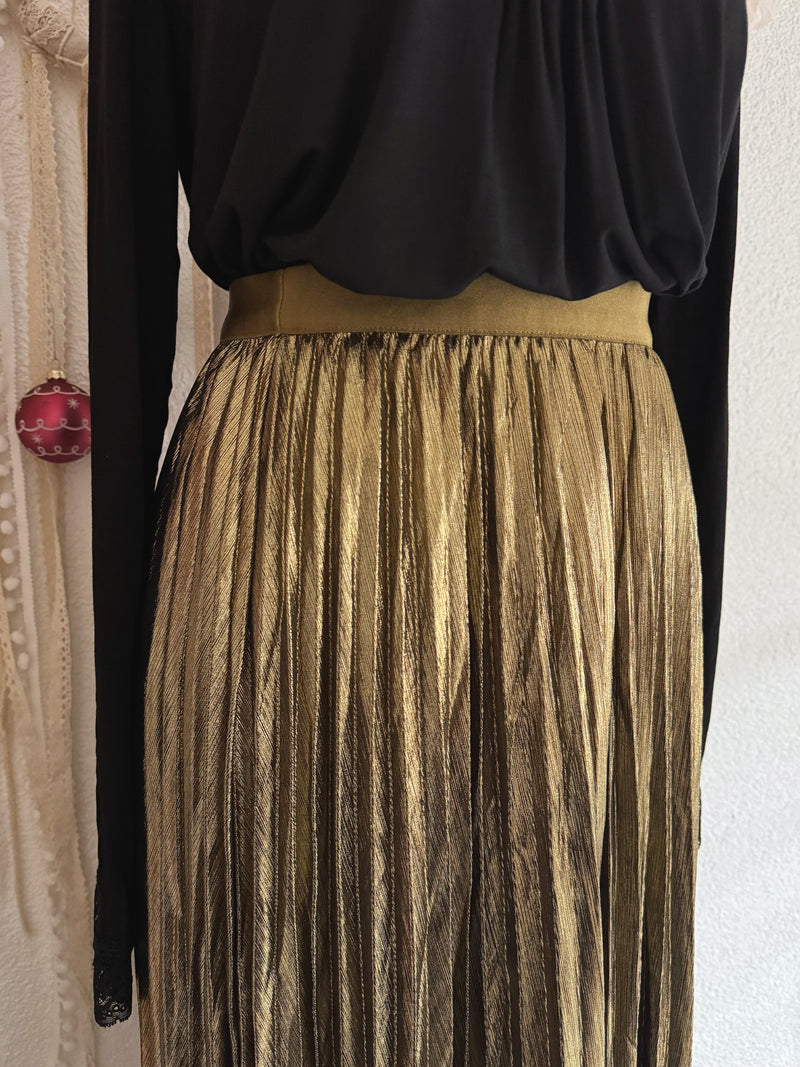 PLISSEEROCK IN GOLD - ONE SIZE -