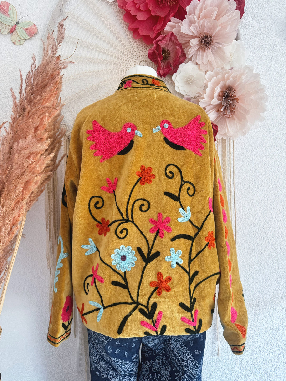 BOHOJACKE MIT STICKEREIEN - MODELL 9 - ONE SIZE -