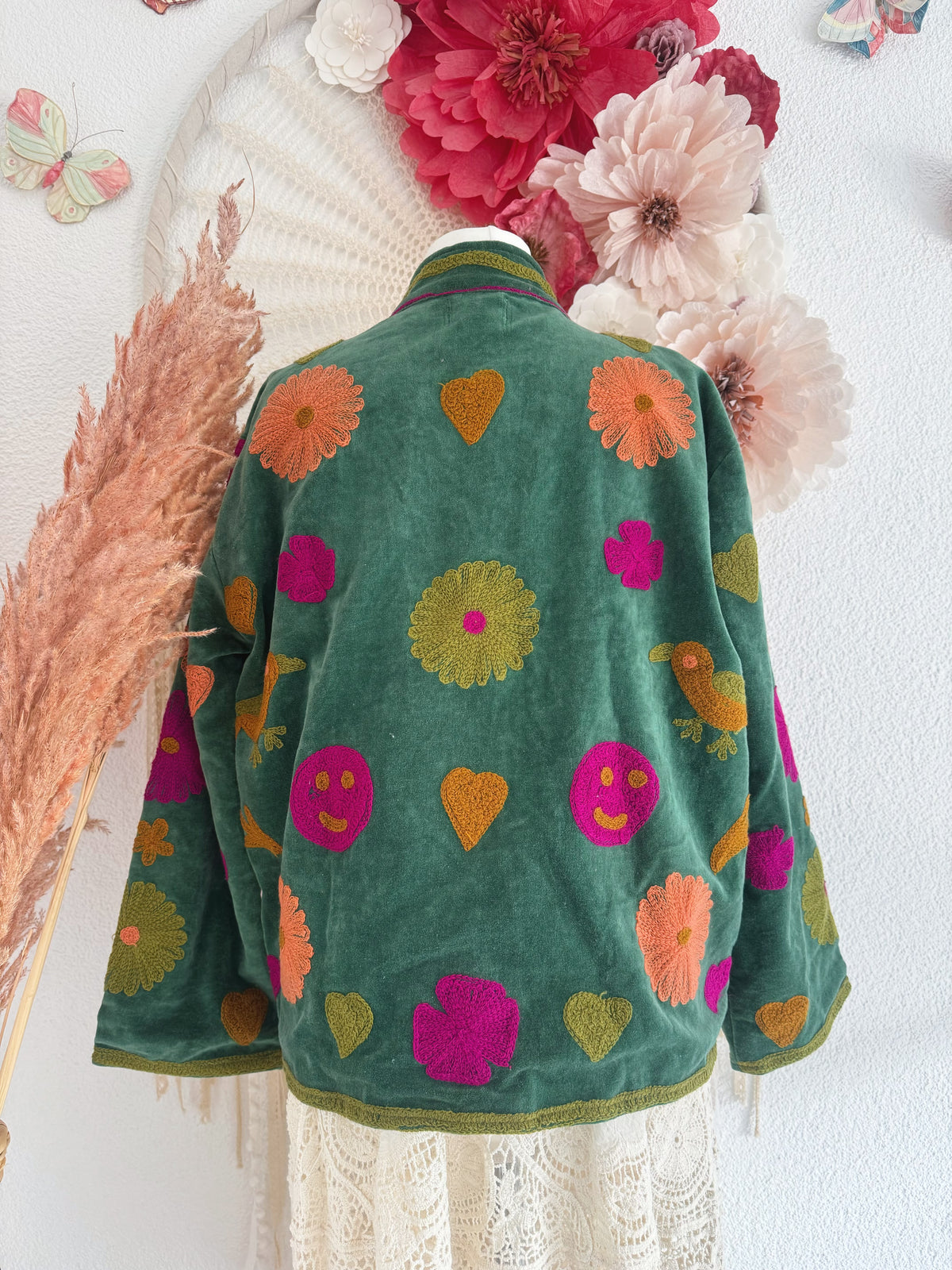 BOHOJACKE MIT STICKEREIEN - MODELL 2 - ONE SIZE -