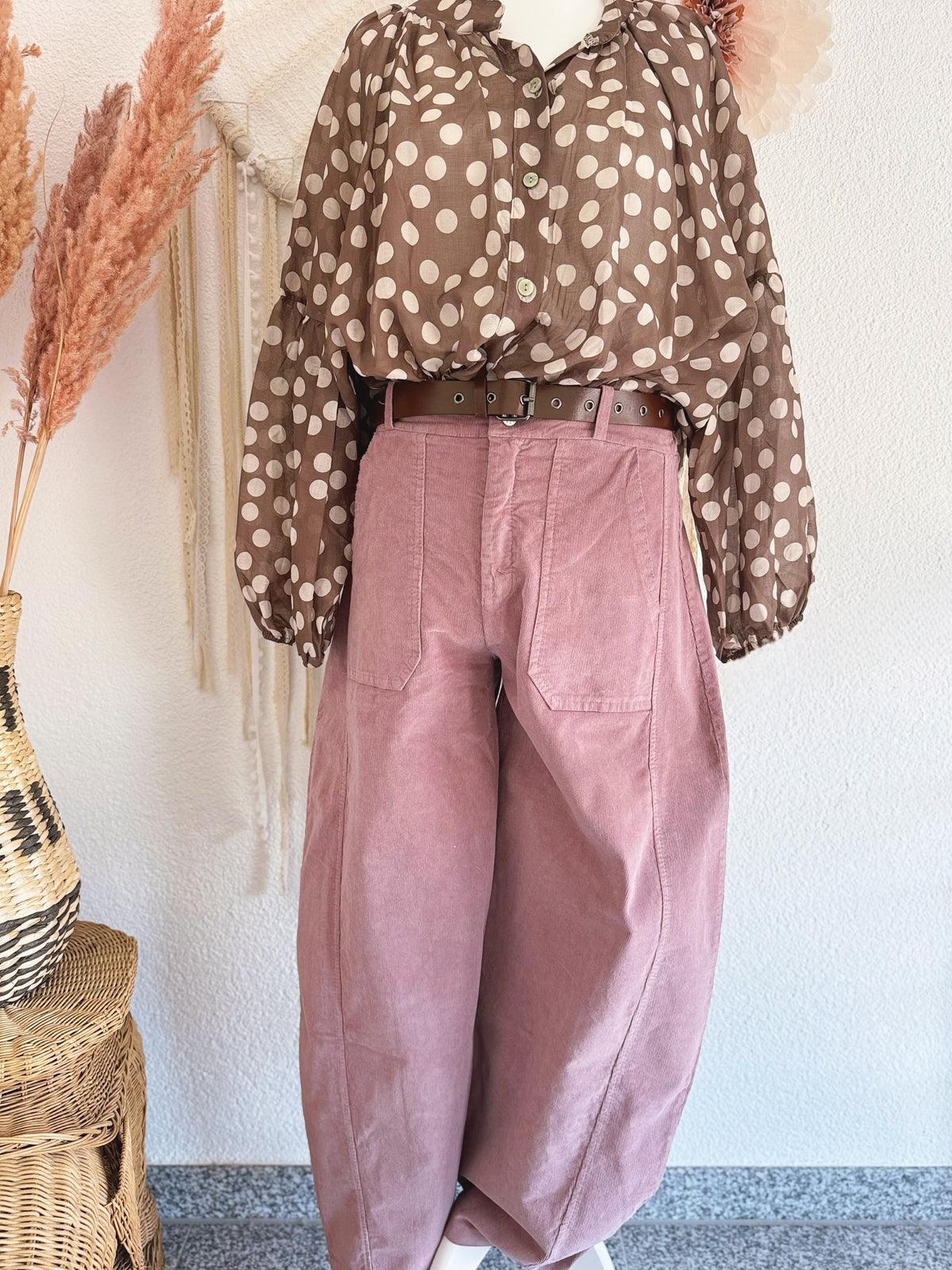 BARREL JEANS AUS CORD IN ALTROSA - ONE SIZE -