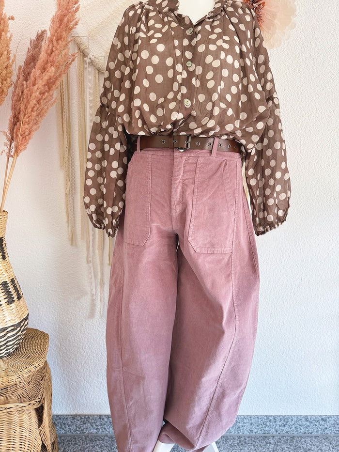 BARREL JEANS AUS CORD IN ALTROSA - ONE SIZE -