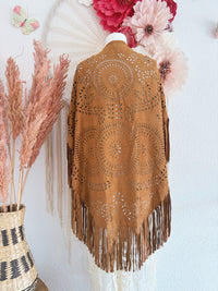 BOHO FRANSEN-PONCHO/CAPE - ONE SIZE -