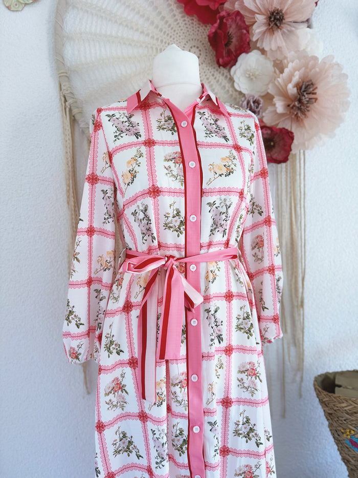 MAXIKLEID IM COTTAGE STIL - VERSCH. GRÖßEN