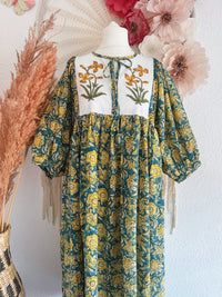 BOHO-TRAUM IM BLOCKPRINT-LOOK MODELL D - ONE SIZE -