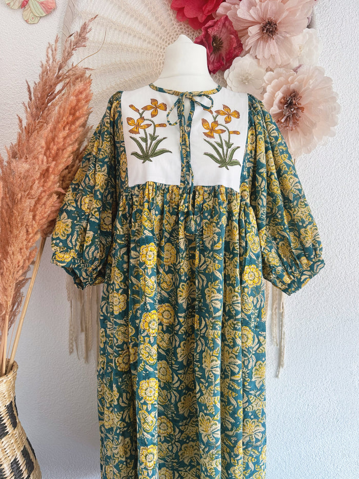 BOHO-TRAUM IM BLOCKPRINT-LOOK MODELL D - ONE SIZE -