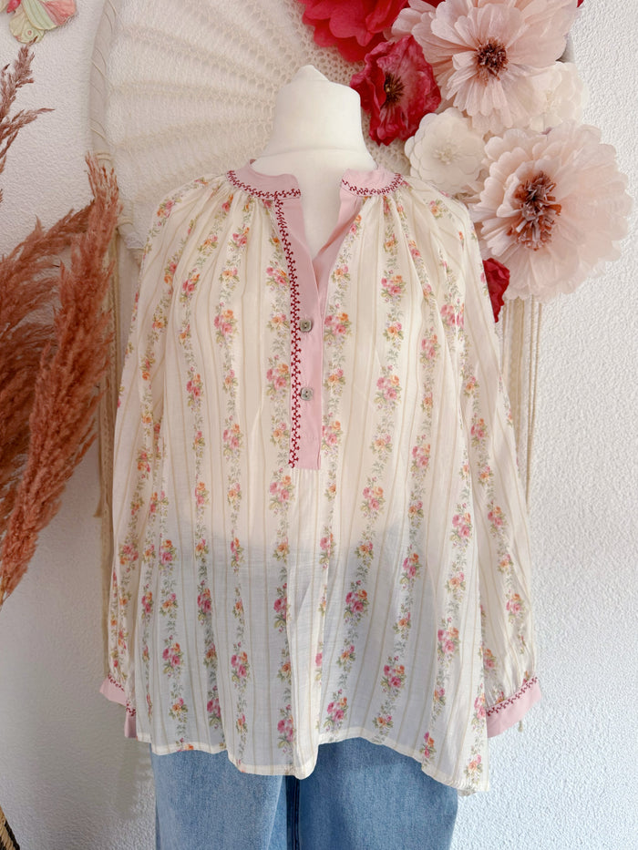 TUNIKA MIT ROMANTISCHEM BLÜTENPRINT - ONE SIZE -