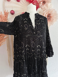 FUNKELNDES TUNIKAKLEID MIT PAILLETTEN UND BESTICKUNGEN - ONE SIZE -