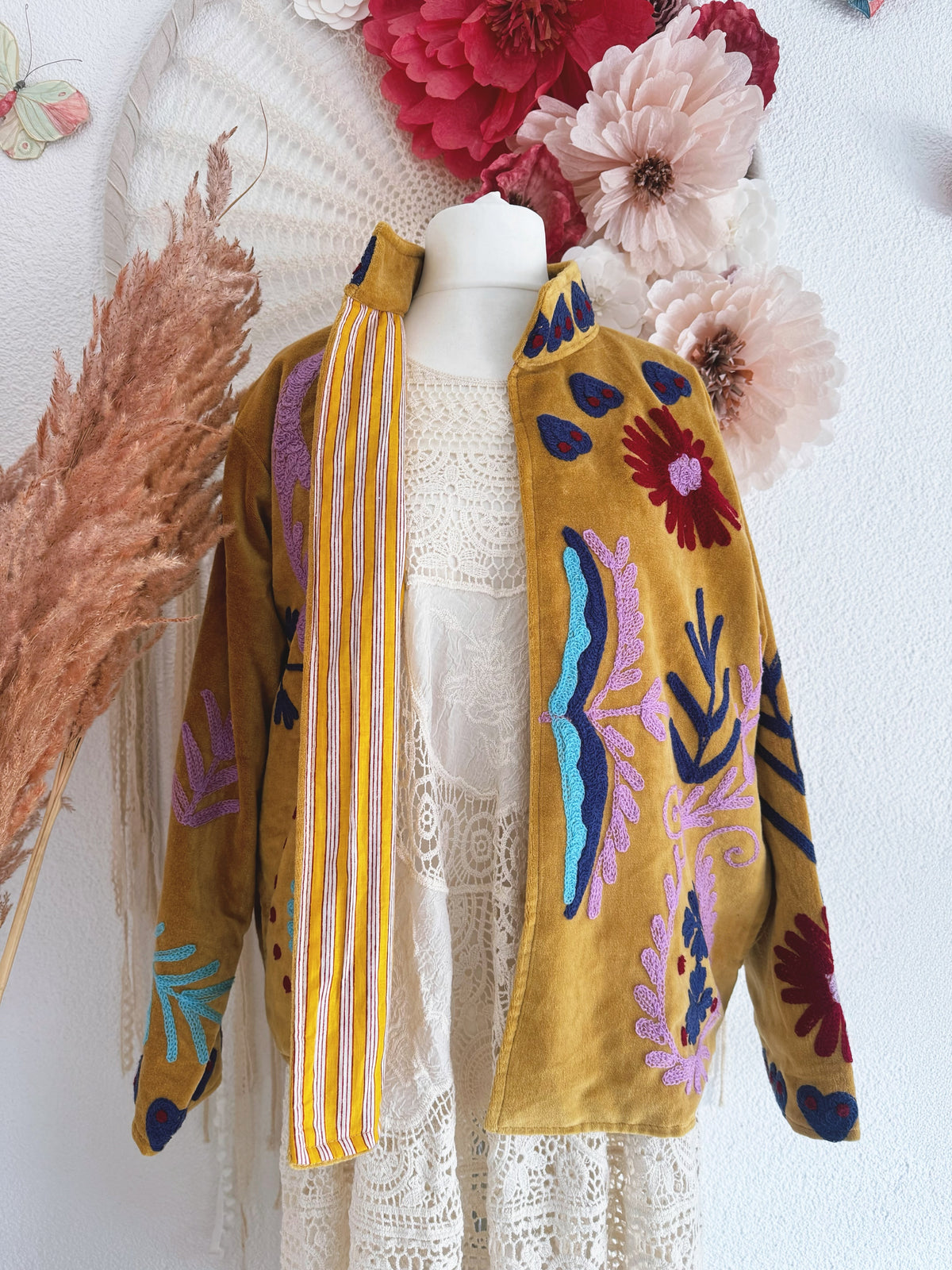 BOHOJACKE MIT STICKEREIEN - MODELL 3 - ONE SIZE -