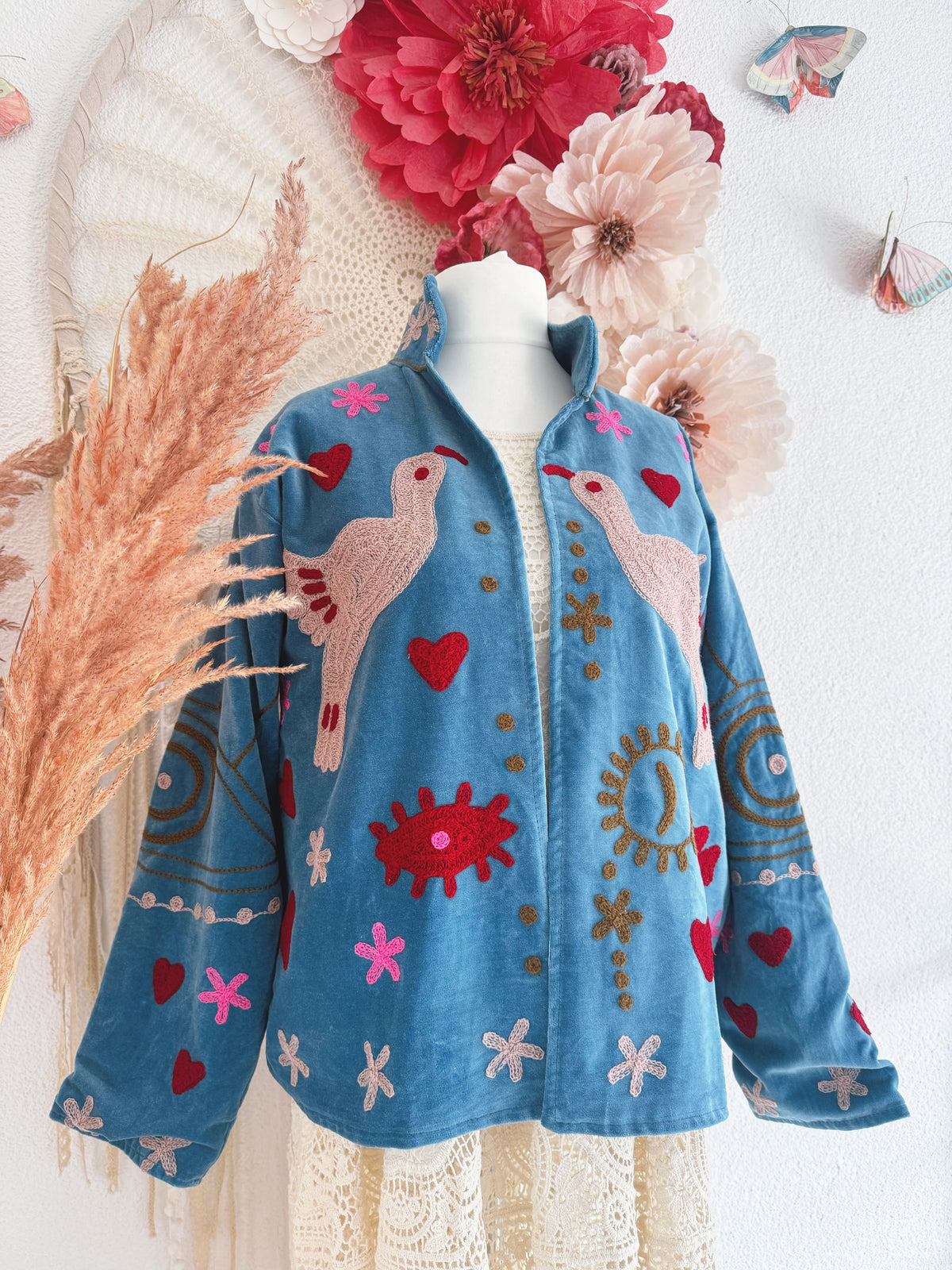BOHOJACKE MIT STICKEREIEN - MODELL 4 - ONE SIZE -