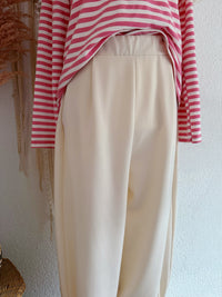 ELEGANTE STOFFHOSE IN ELFENBEIN - ONE SIZE -