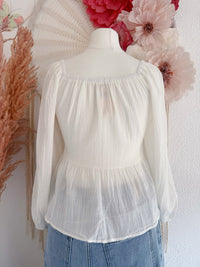 SOMMERLICHE BOHO-BLUSE MIT BUNTEM SMOCKING - VERSCH. GRÖßEN -