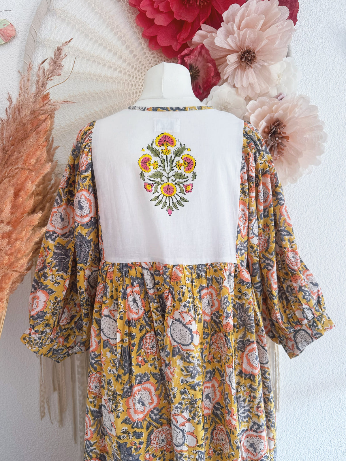 BOHO-TRAUM IM BLOCKPRINT-LOOK MODELL E - ONE SIZE -