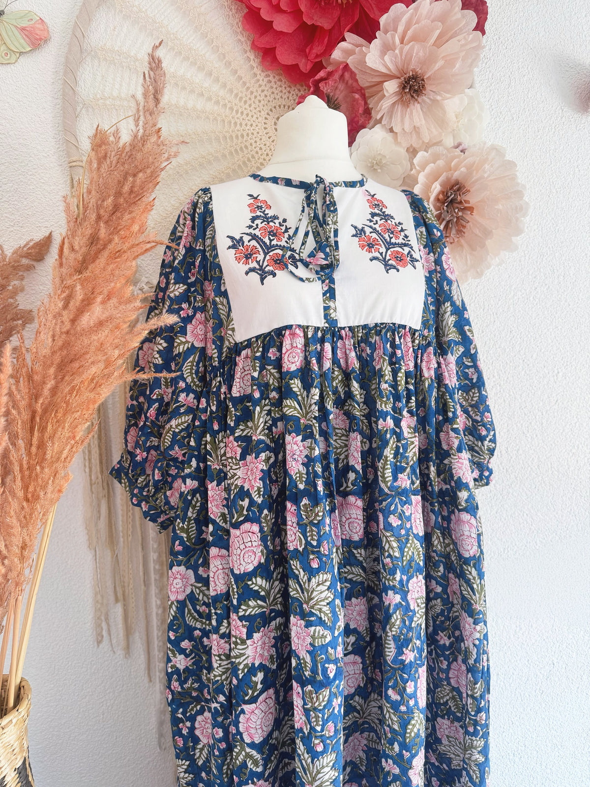 BOHO-TRAUM IM BLOCKPRINT-LOOK MODELL C - ONE SIZE -