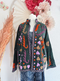 BOHOJACKE MIT STICKEREIEN - MODELL 8 - ONE SIZE -