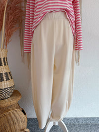 ELEGANTE STOFFHOSE IN ELFENBEIN - ONE SIZE -