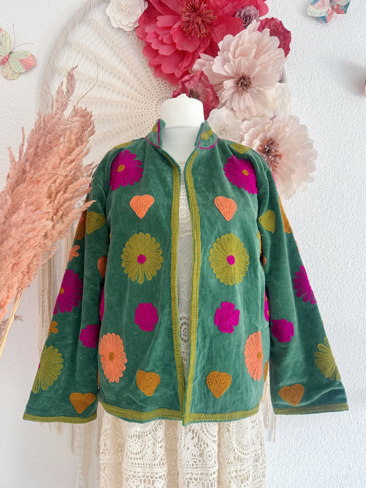 BOHOJACKE MIT STICKEREIEN - MODELL 2 - ONE SIZE -