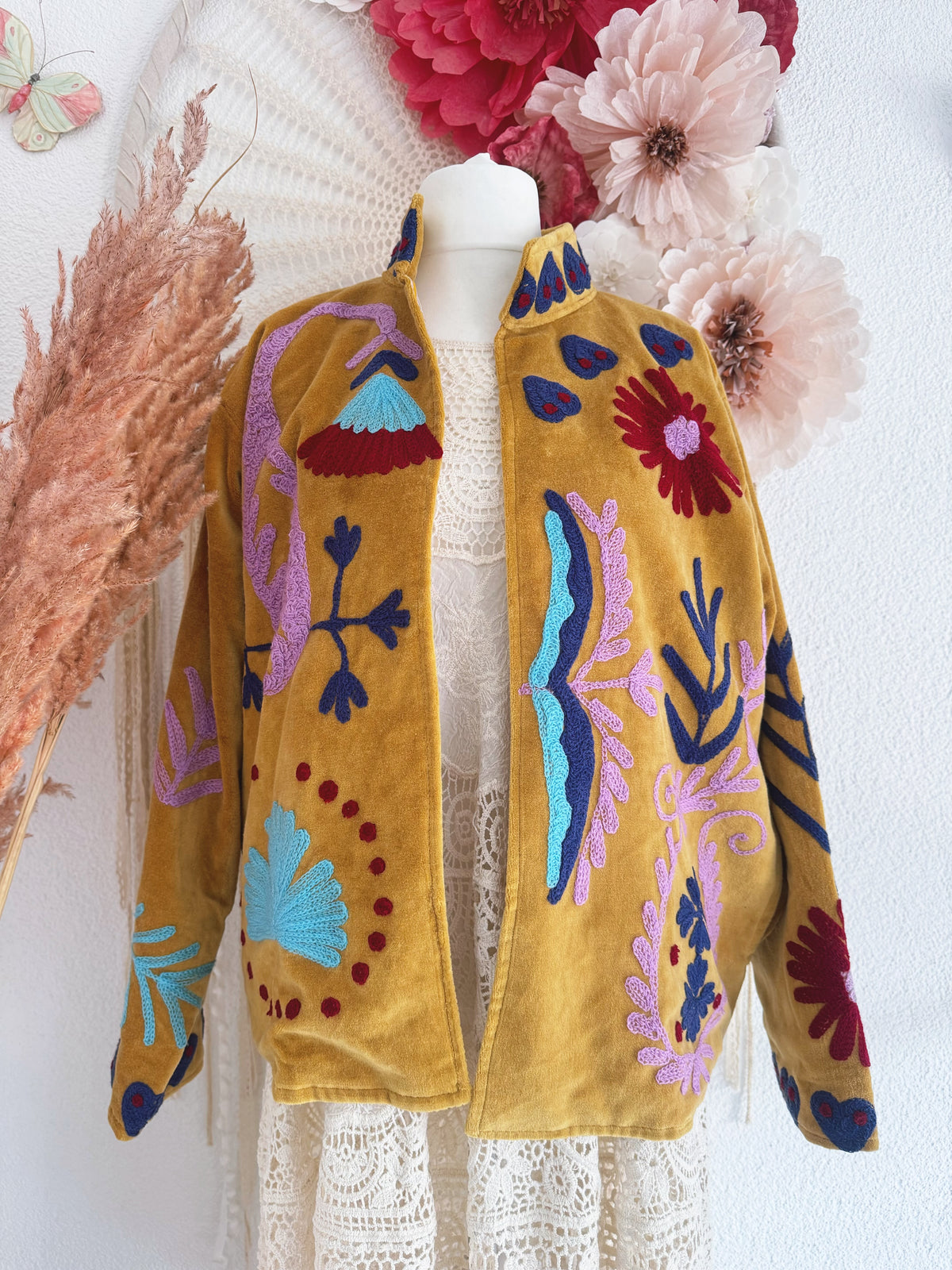 BOHOJACKE MIT STICKEREIEN - MODELL 3 - ONE SIZE -
