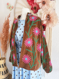 BOHOJACKE MIT STICKEREIEN - MODELL 12 - ONE SIZE -