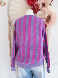CASUAL MUSSELIN-SWEATER IN LILA - ONE SIZE -