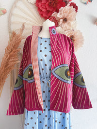 BOHOJACKE MIT STICKEREIEN - MODELL 13 - ONE SIZE -