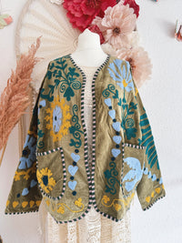 BOHOJACKE MIT STICKEREIEN - MODELL 18 - ONE SIZE -