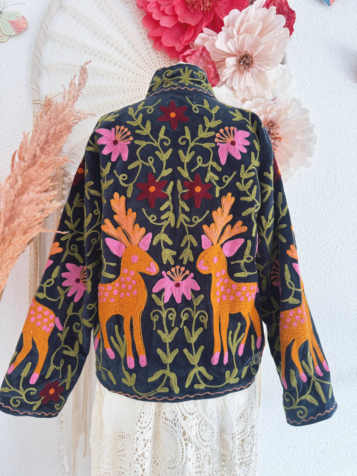 BOHOJACKE MIT STICKEREIEN - MODELL 19 - ONE SIZE -