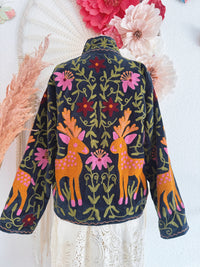 BOHOJACKE MIT STICKEREIEN - MODELL 19 - ONE SIZE -