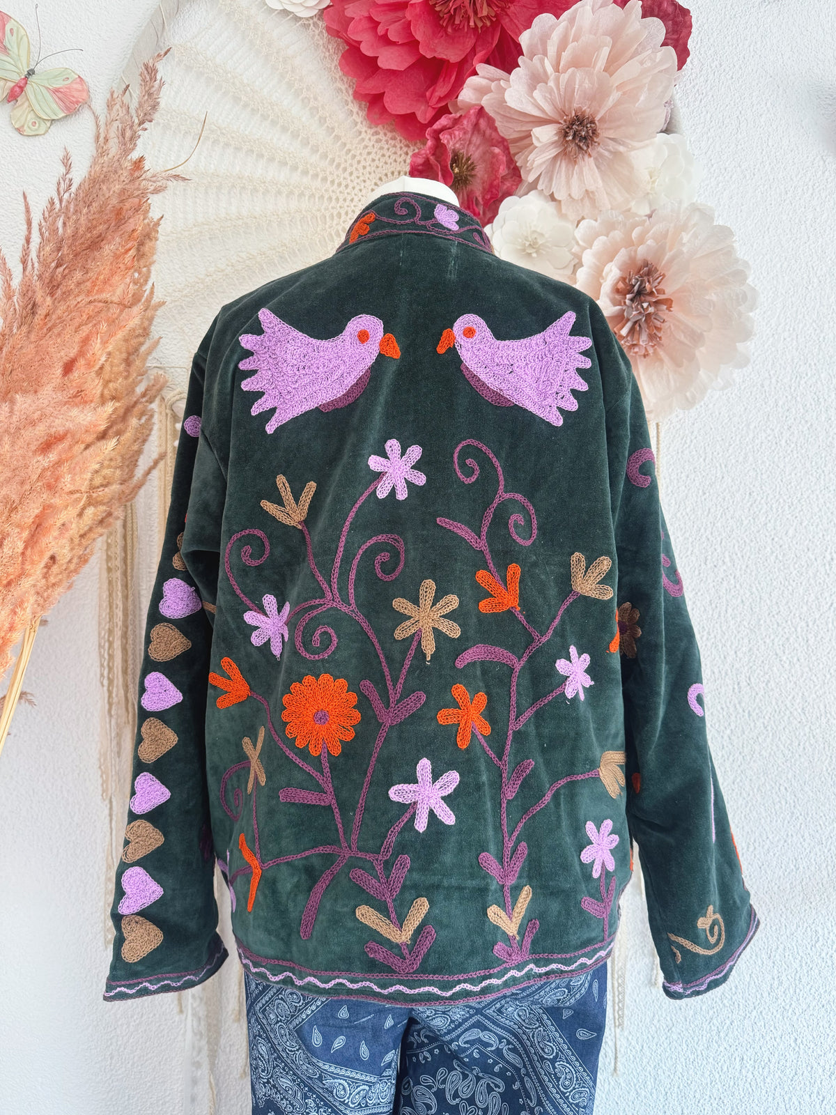 BOHOJACKE MIT STICKEREIEN - MODELL 8 - ONE SIZE -