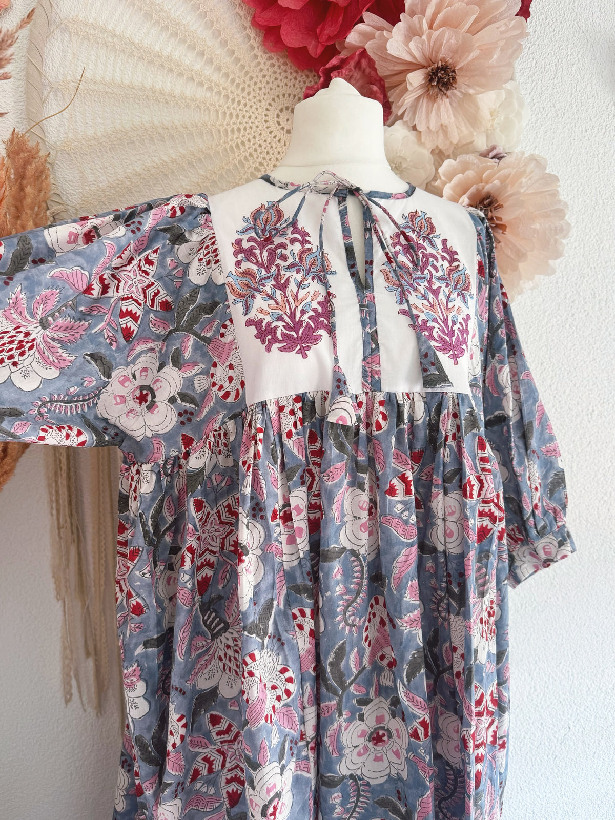 BOHO-TRAUM IM BLOCKPRINT-LOOK MODELL F - ONE SIZE -