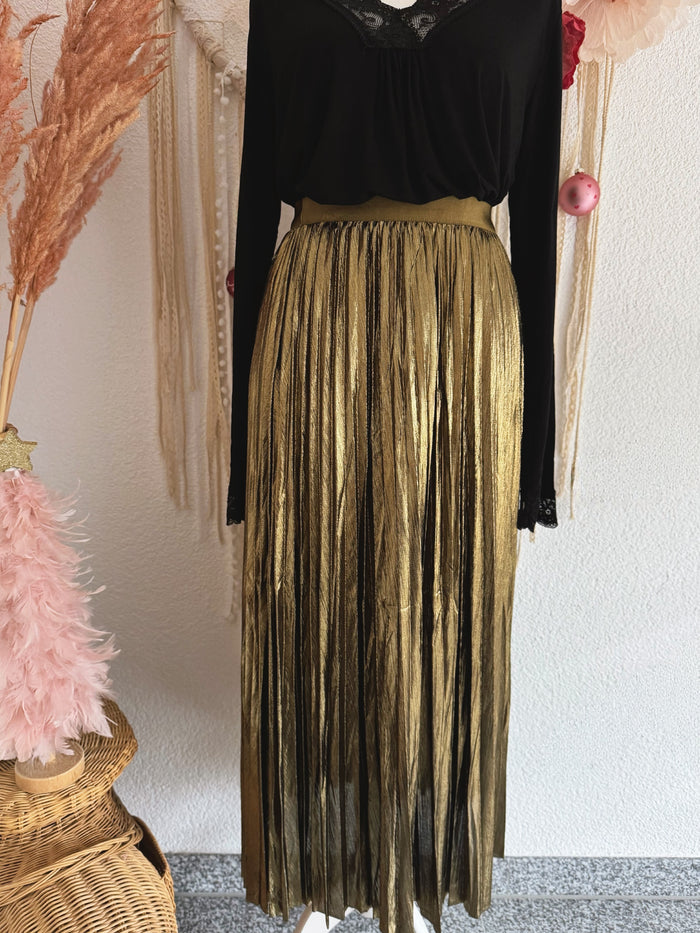 PLISSEEROCK IN GOLD - ONE SIZE -