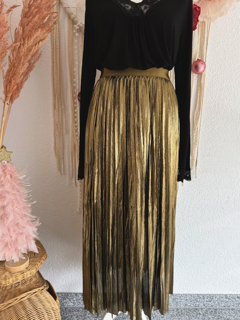 PLISSEEROCK IN GOLD - ONE SIZE -