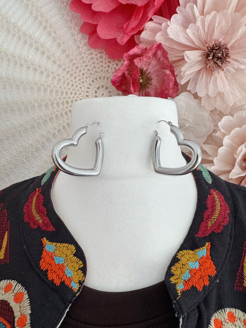 CREOLEN IN HERZFORM - SILBER -