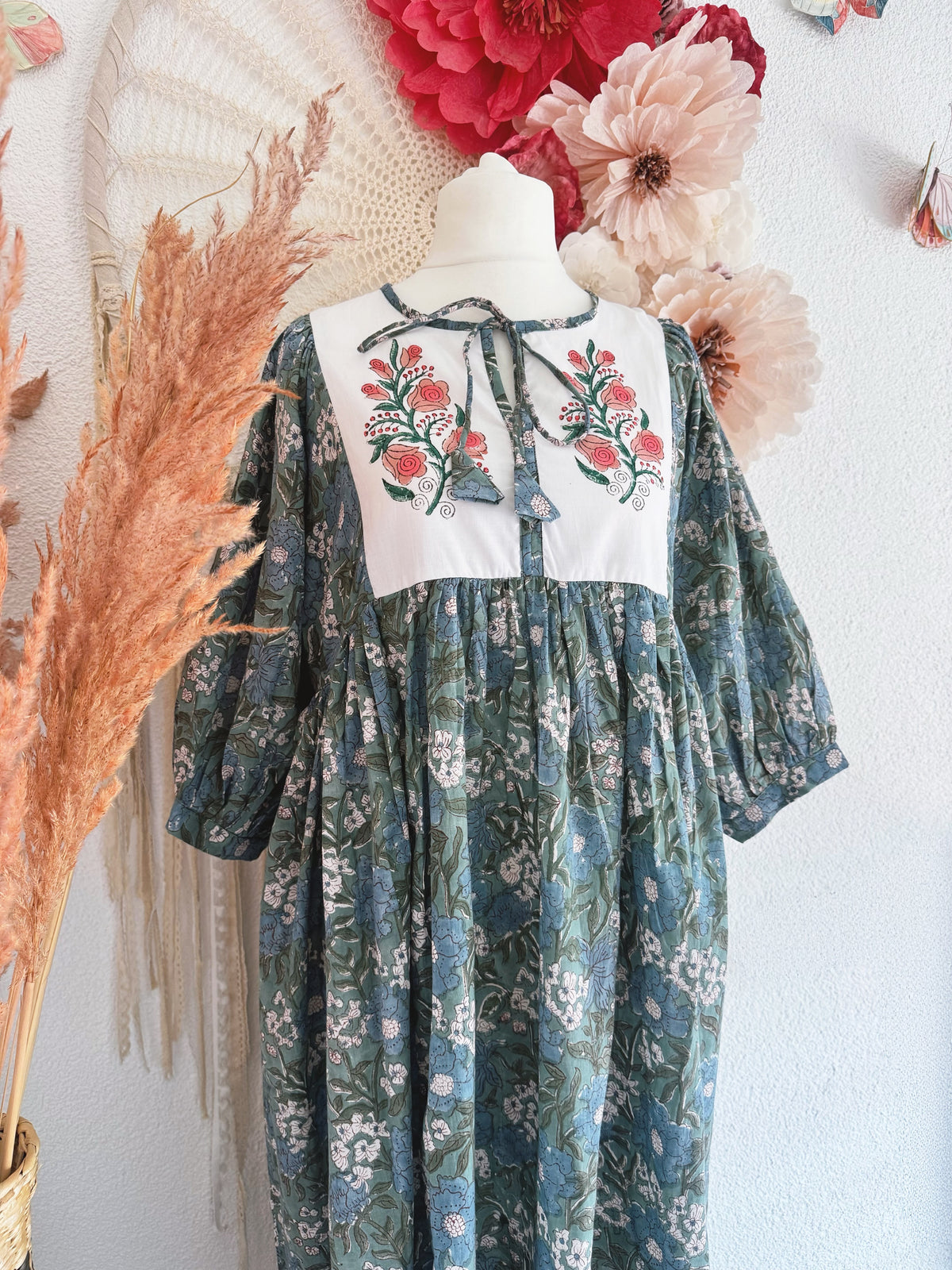 BOHO-TRAUM IM BLOCKPRINT-LOOK MODELL B - ONE SIZE -